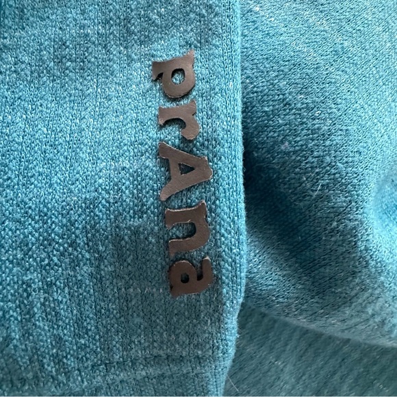 prAna - Ronnie Henley Shirt 1/4 Button Down Space Dyed Turquoise Size Large - Picture 9 of 9